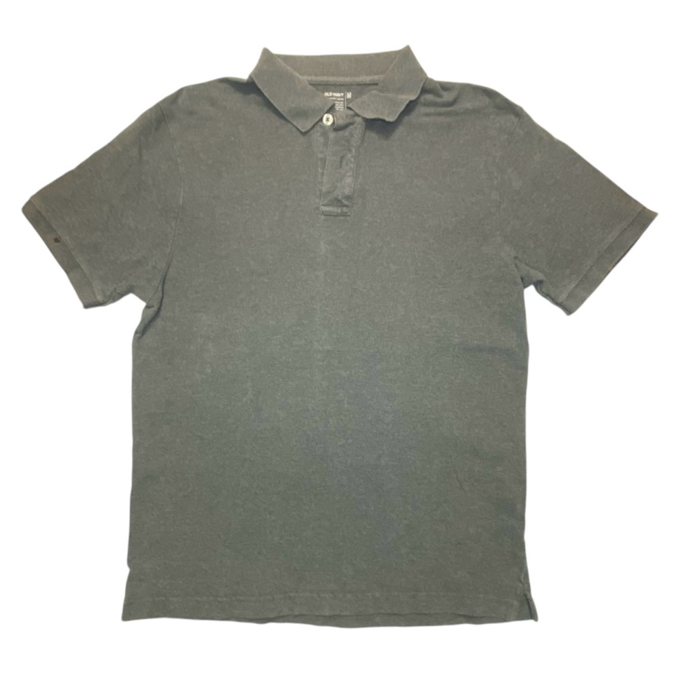 Old Navy Gray Soft Wash Short‎ Sleeve Polo Shirt Sz M
